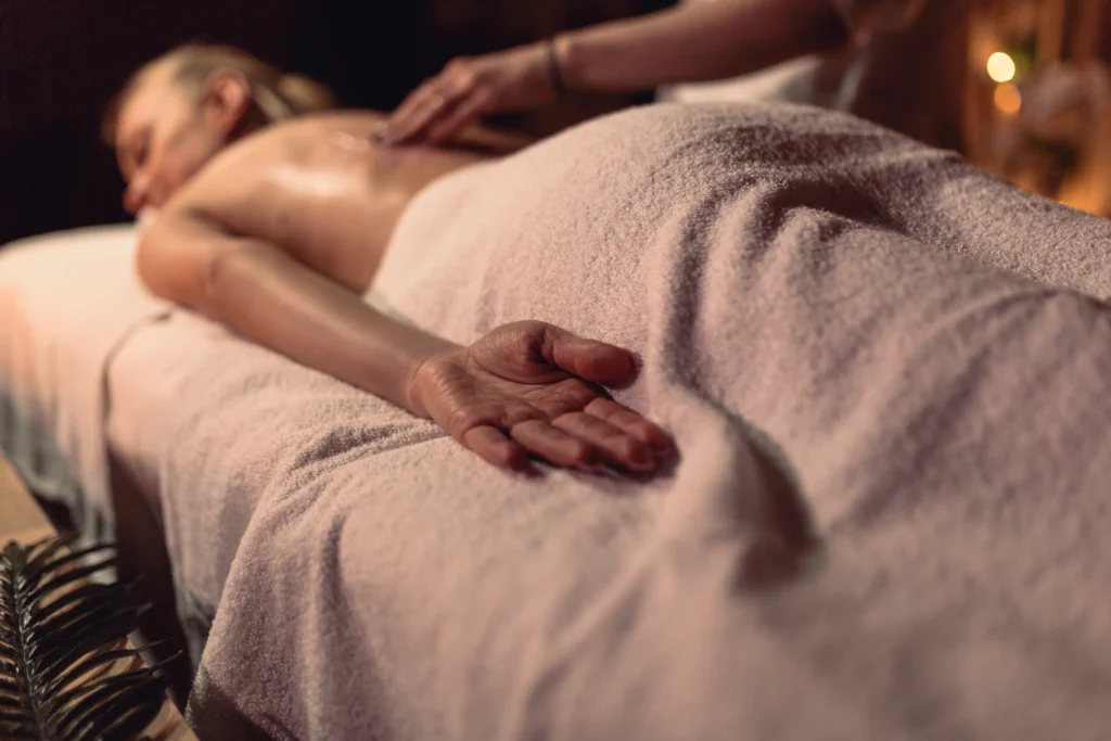 massage concept with woman massage concept with woman