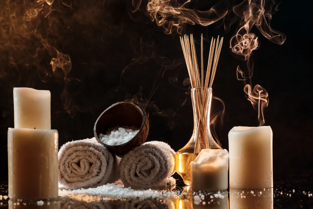 spa treatment dark wall